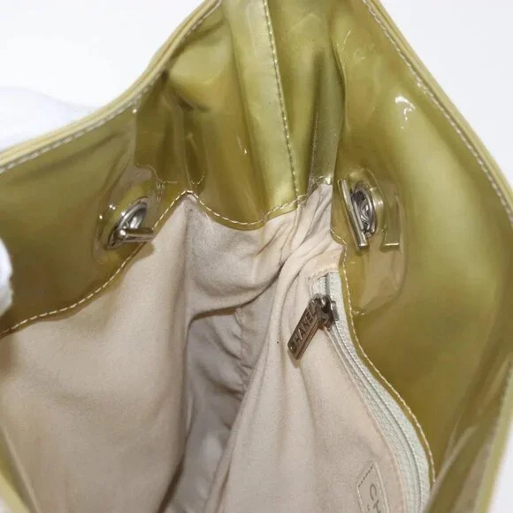 CHANEL COCO Mark Chain Shoulder Bag Patent leather Gold CC Auth 152287 - Picture 11 of 16